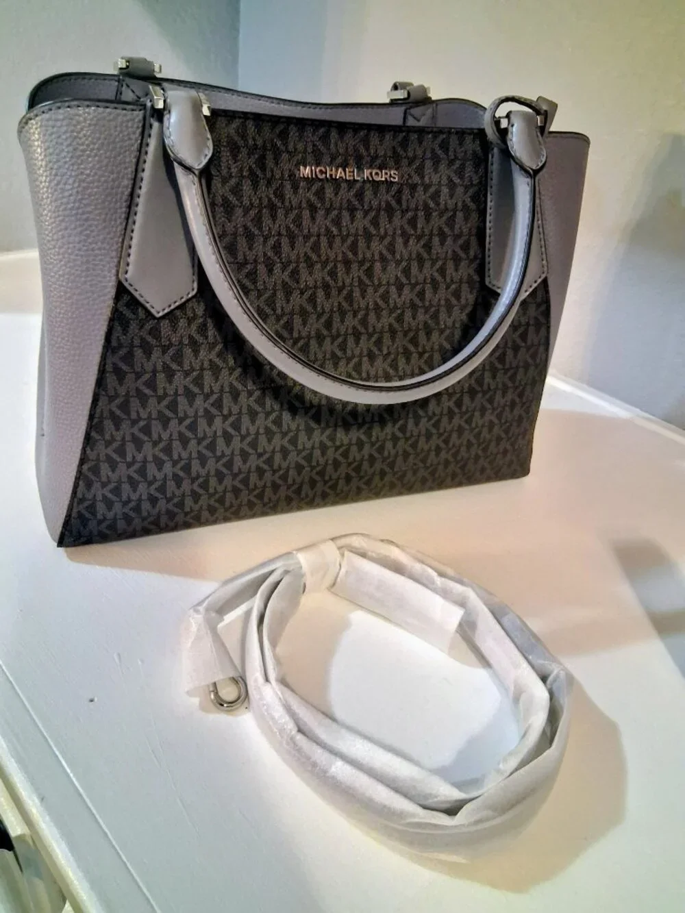 Michael Kors Kimberly Signature Leather Satchel